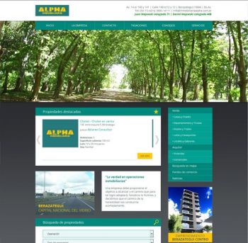 diseño web: ALPHA Inmobiliaria