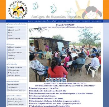 diseño web: Amigos de Escuelas Rurales