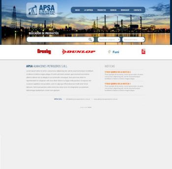 diseño: DiseÃƒÂ±o sitio web APSA Almacenes Petroleros