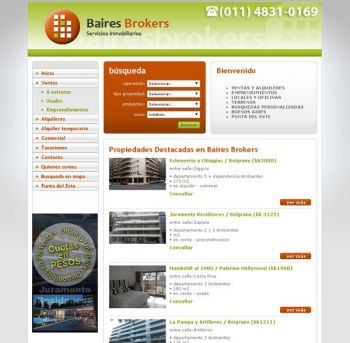 sitios para inmobiliarias: Baires Brokers