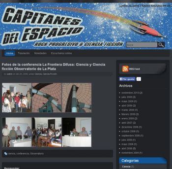 Diseño y programación de Blogs: Capitanes del Espacio