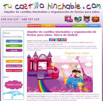 diseño web: Tu Castillo Hinchable