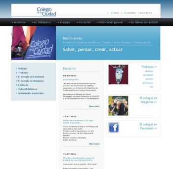 diseño web: Colegio de la Ciudad