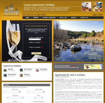 sitios para inmobiliarias: Luxury Cordoba - DiseÃƒÂ±o Web sitio alquileres temporarios