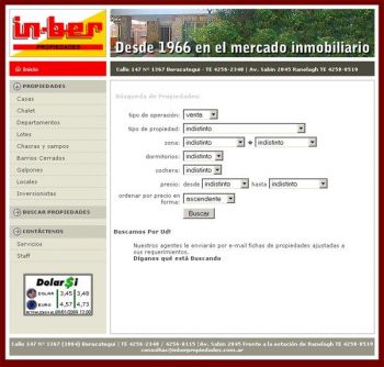 sitios para inmobiliarias: In-Ber Propiedades