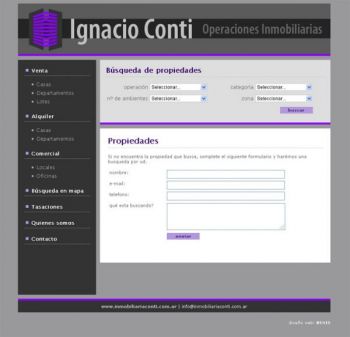 sitios para inmobiliarias: Inmobiliaria Conti