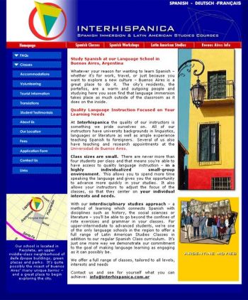 diseño web: Interhispanica