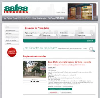 sitios para inmobiliarias: Salsa Inmuebles